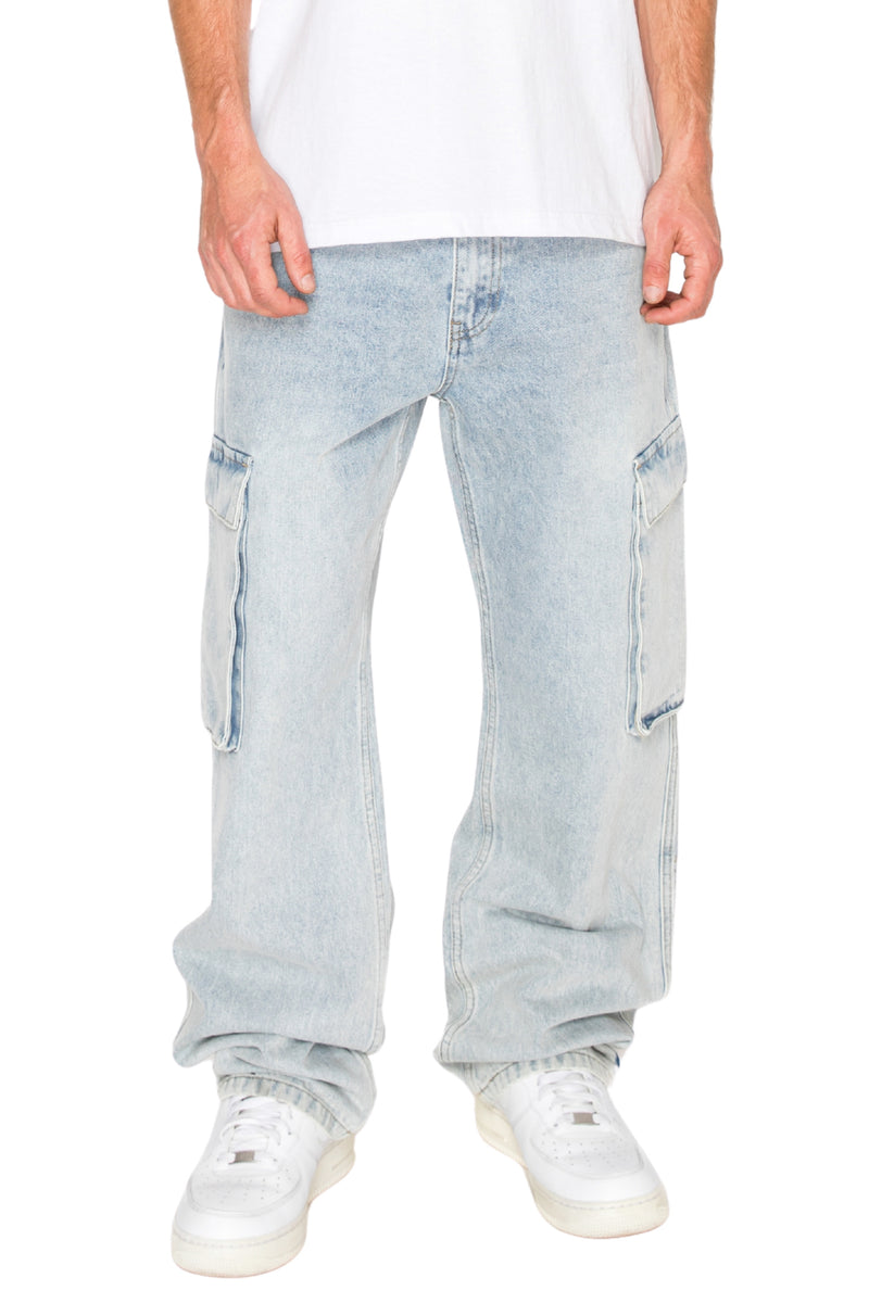 DL901 ANCHOR Baggy Fit Cargo Denim Jeans (Open) – Victorious LA