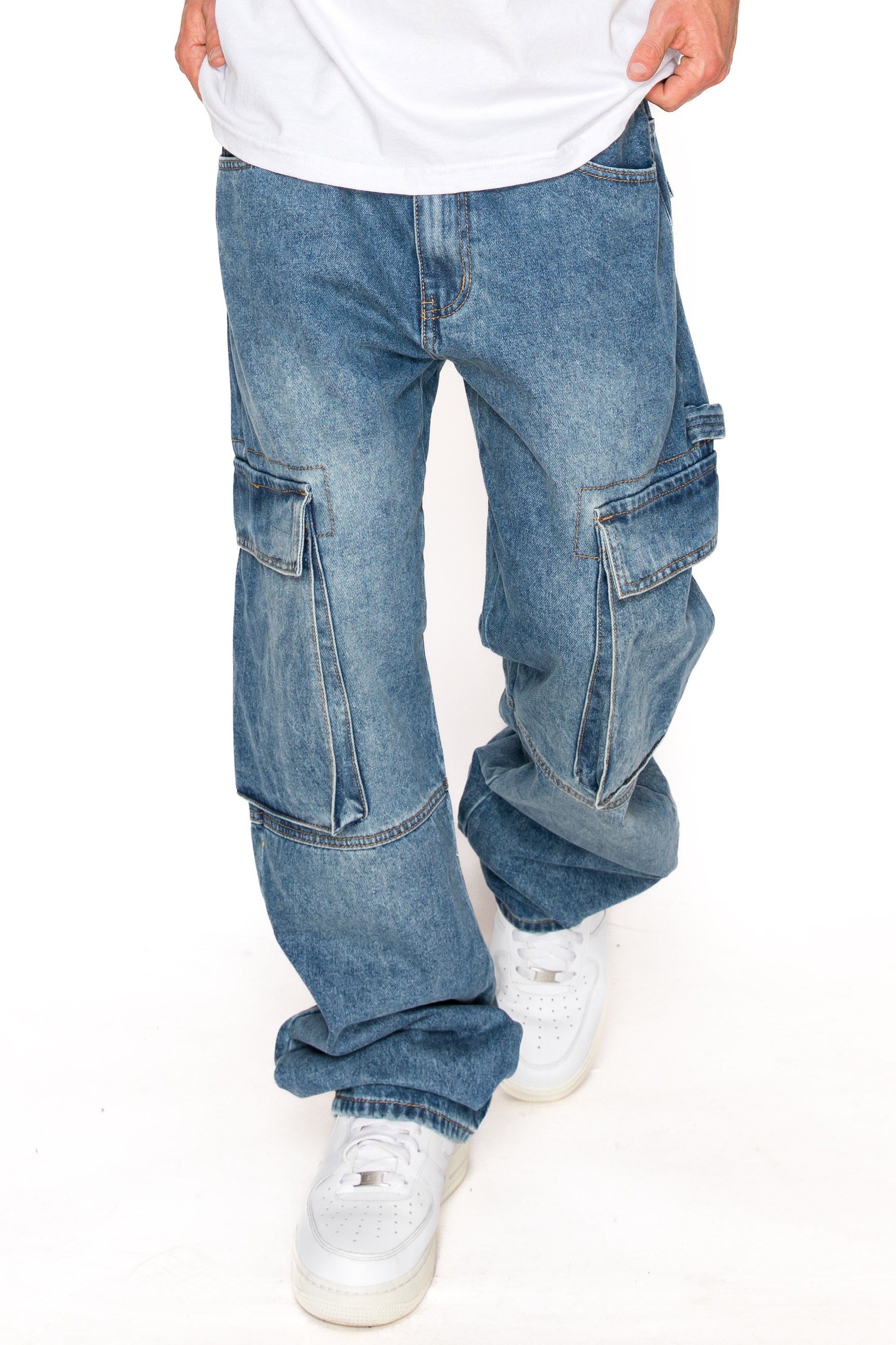 DL1568 Baggy Fit Cargo Denim Jeans – Victorious LA