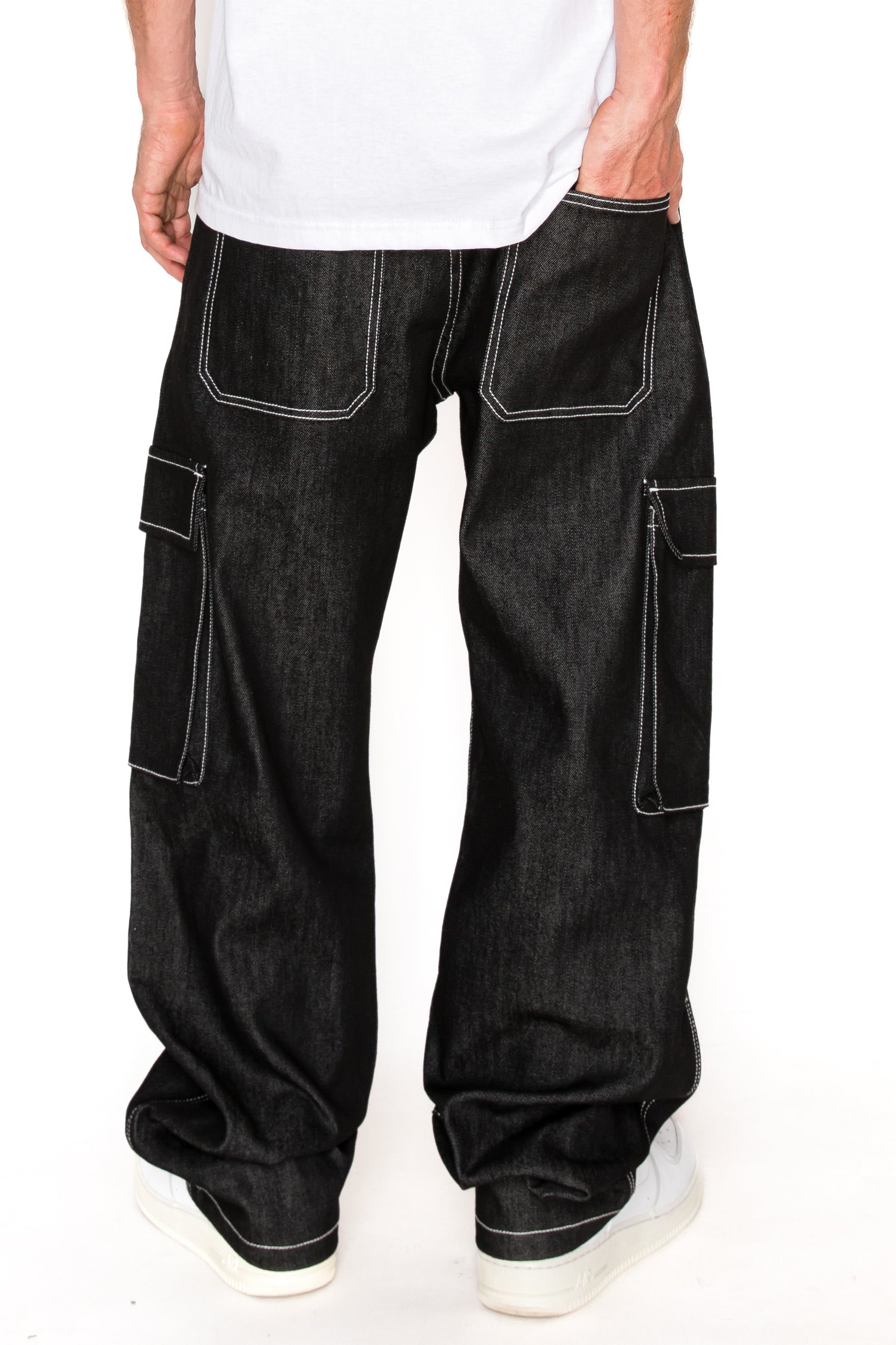 DL990 VALOR Baggy Fit Raw Denim Cargo Jeans (Open Pack) - New 